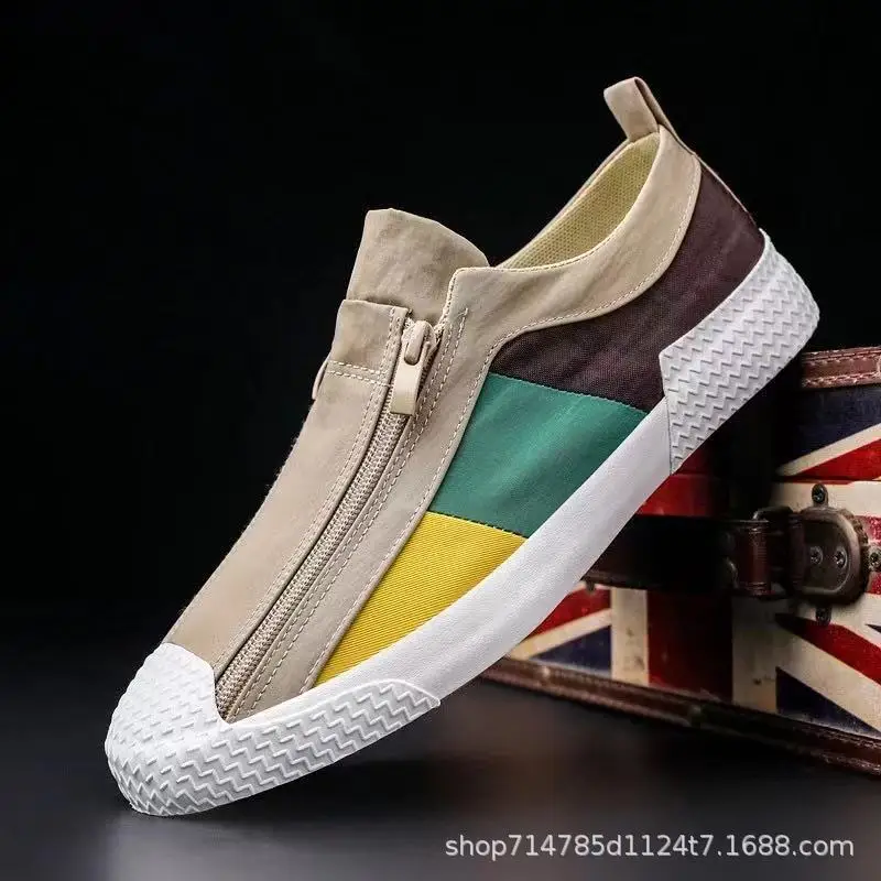 

2021 Summer New Old Beijing Cloth Shoes Men's Lazy Shoes Driving Breathable Shoes Casual Canvas Shoes
