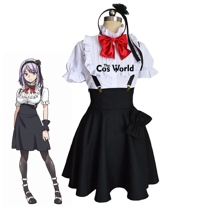 Dagashi Kashi Shidare Hotaru платье горничной униформа наряд Аниме косплей костюмы| |