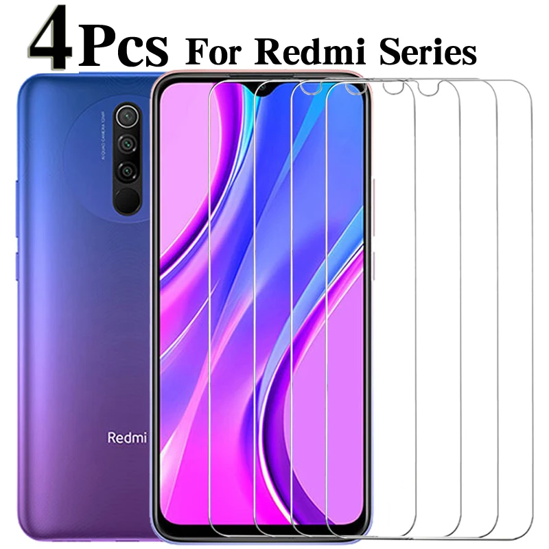 

4Pcs Tempered Glass for Xiaomi Redmi 9t 9a 9 8 8a Protective Screen Protector for Redmi9T Redmi9 Redmi9A Red Mi 9 9A 9T Glass HD
