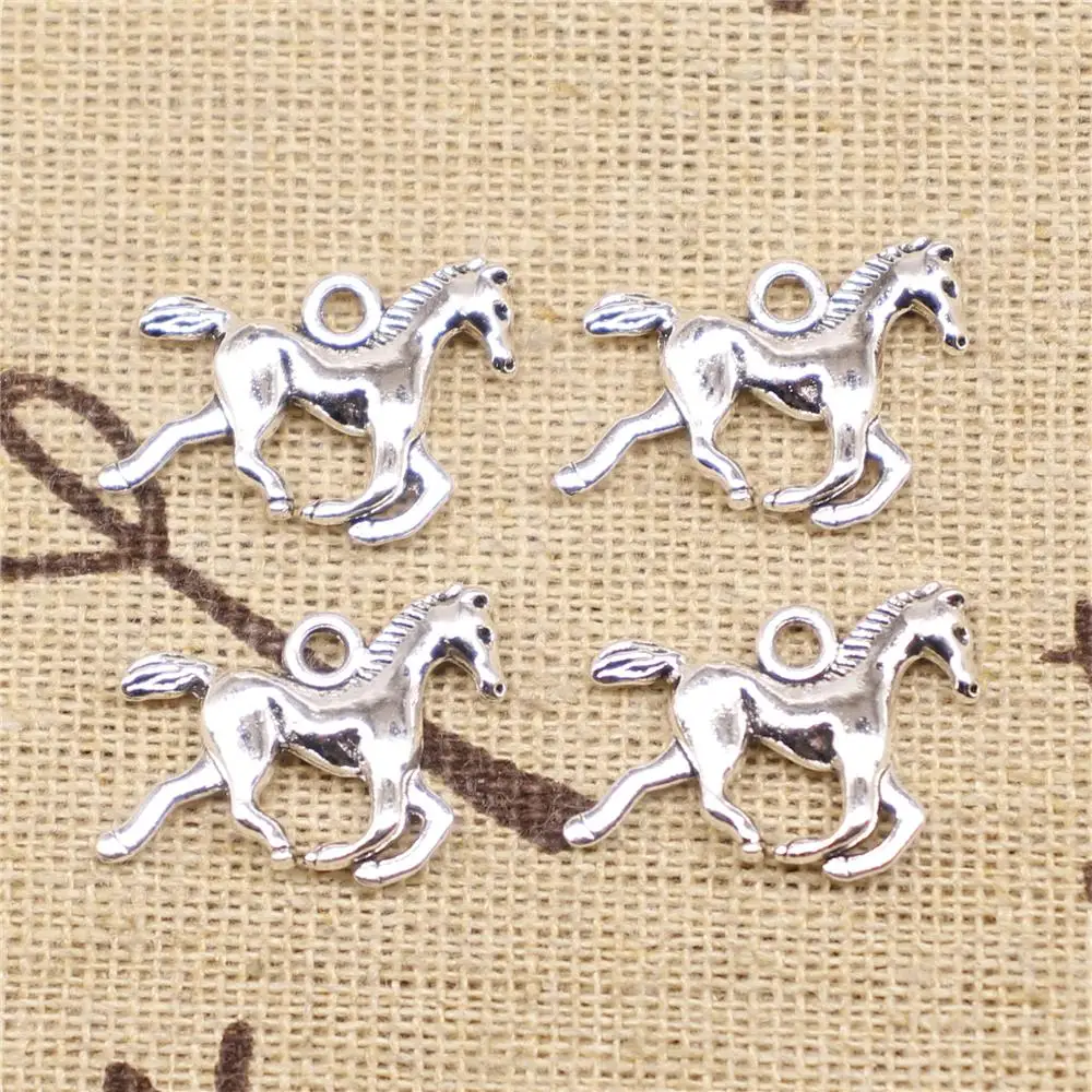 

Cute Charms For Bracelet 10pcs 18x13mm Antique Silver Color Galloping Horse Galloping Horse Charms