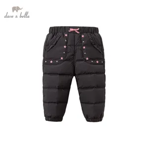 DBJ16580 dave bellaмодные зимние штаны на подкладке с героями мультфильмов для маленьких девочек детские длинные штаны брюки для малышей