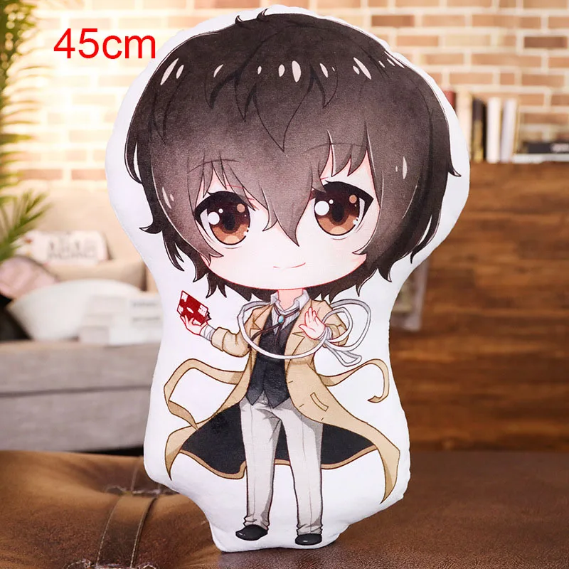 45cm dazai plush 10 см Nendoroid Bungo бродячие собаки 657 676 дазай Осаму накахара чуя фигурка модель игрушки - Цвет: 45cm dazai plush