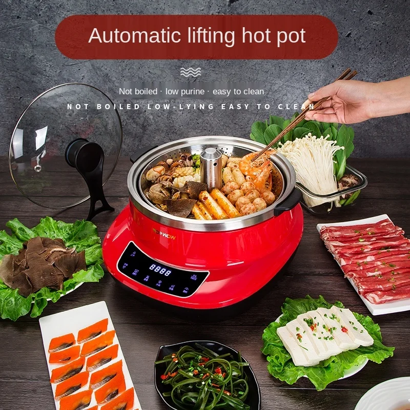 

Automatic Lifting Electric Hot Pot Household Intelligent Multi-Functional Large Capacity Integrated Plug Electric Heating Rice