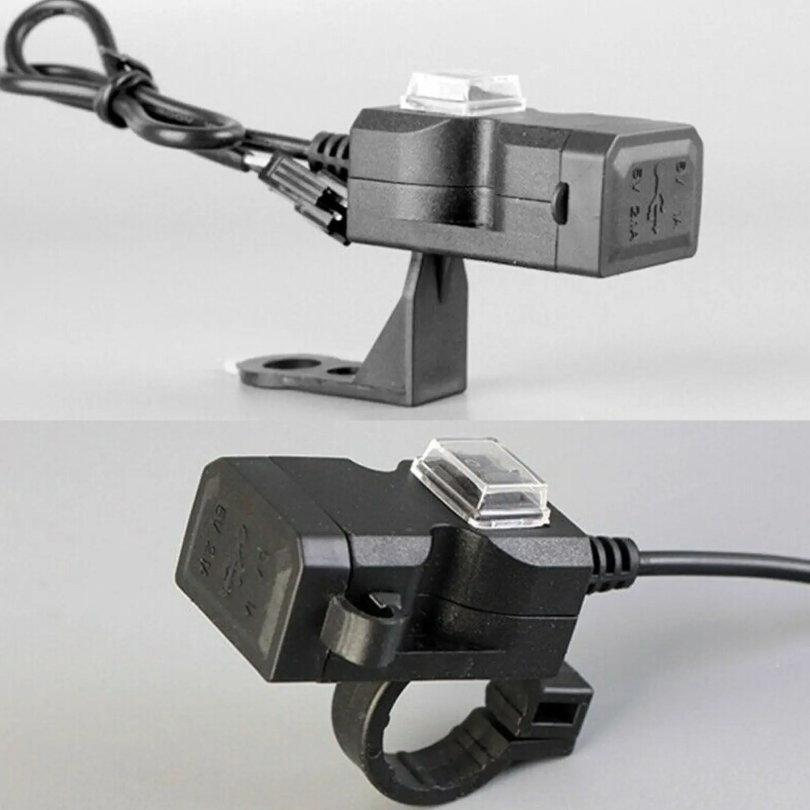 

Synthetic Plastics Motorcycle Dual USB Charger Adapter 12V Outlet Socket