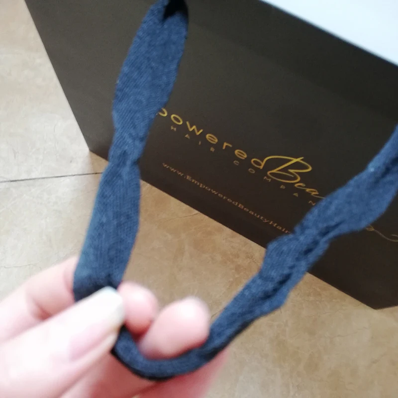 Оптовая Продажа 1000 шт./лот Роскошный Матовый черный бумажный пакет для покупок с