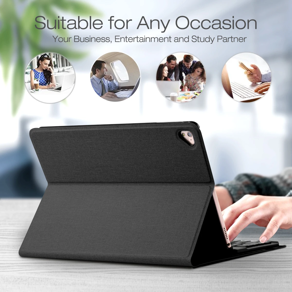 AZERTY QWERTY чехол с клавиатурой для iPad 9,7 для iPad Air 2 Smart Cover для iPad 9,7 с русской испанской английской клавиатурой