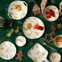plate sets platos decorativos mesa piatti natalizi tableware dishes pratos fruit tray dinner vajilla ceramic gift for child