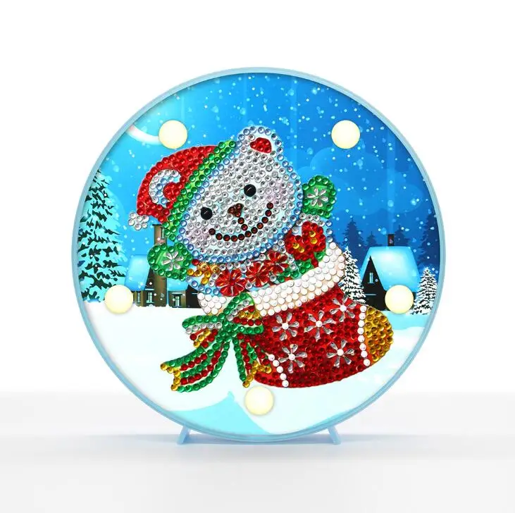 Новая лампа DIY светодиодный ночник с алмазной росписью рождественское животное Пингвин вышивка крестиком специальная форма свадебное украшение