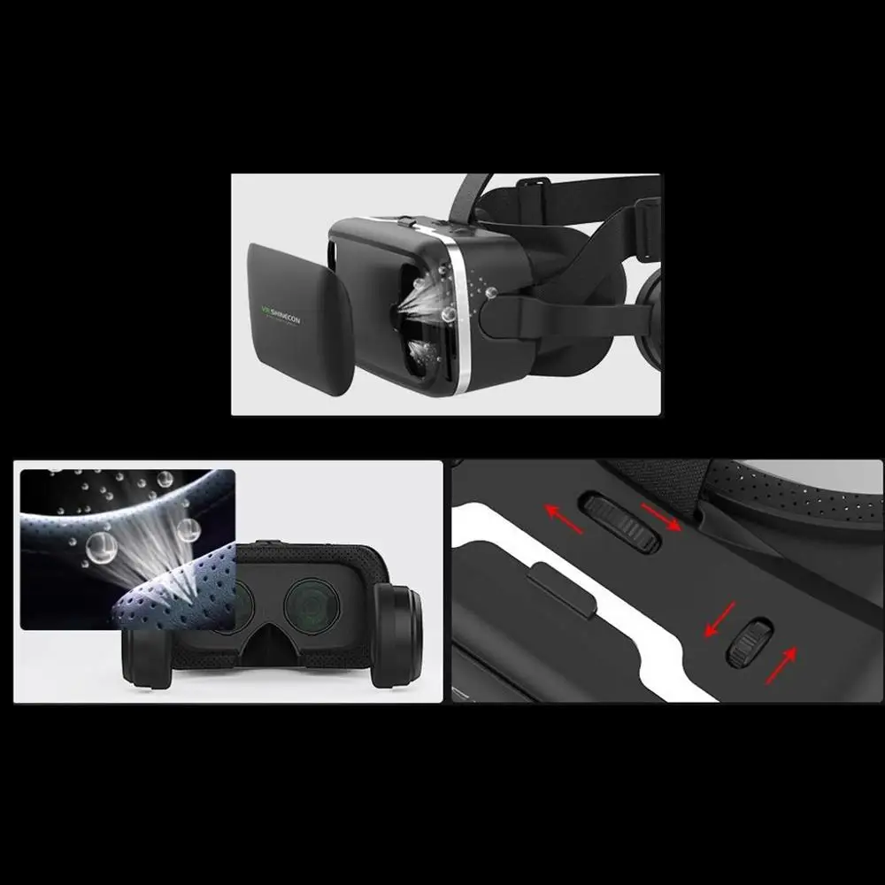 VR SHINECON 6 0 гарнитура Виртуальная реальность очки-наушники 3D очки для шлема