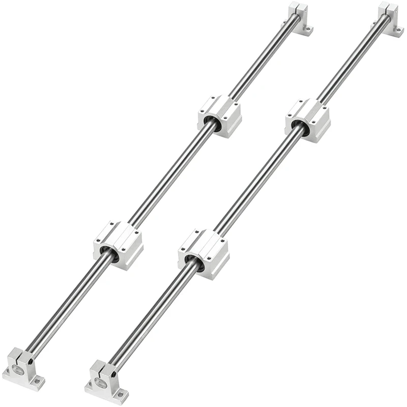 

10 Pieces / Set of Optical Axis Linear Axis OD12mm 400mm + SCS12UU Linear Bearing Seat + SK12 Bearing Support 12mm 400mm