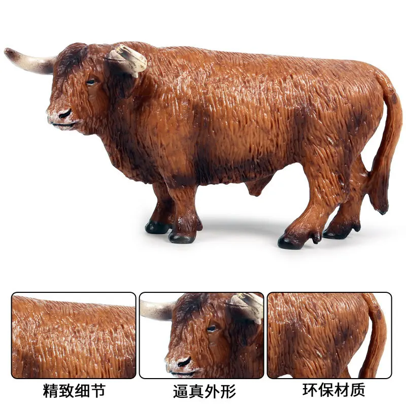 Милая птица корова модель имитация фермы животные молтл яка бык икры экшн