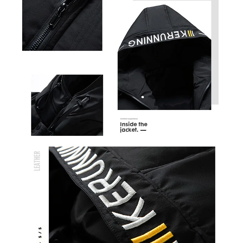 Winter Jacket Men Fashion Workwear New Style Young Puffer Jacket Short Thicken Outdoor Warm White And Black Goose Down Coats