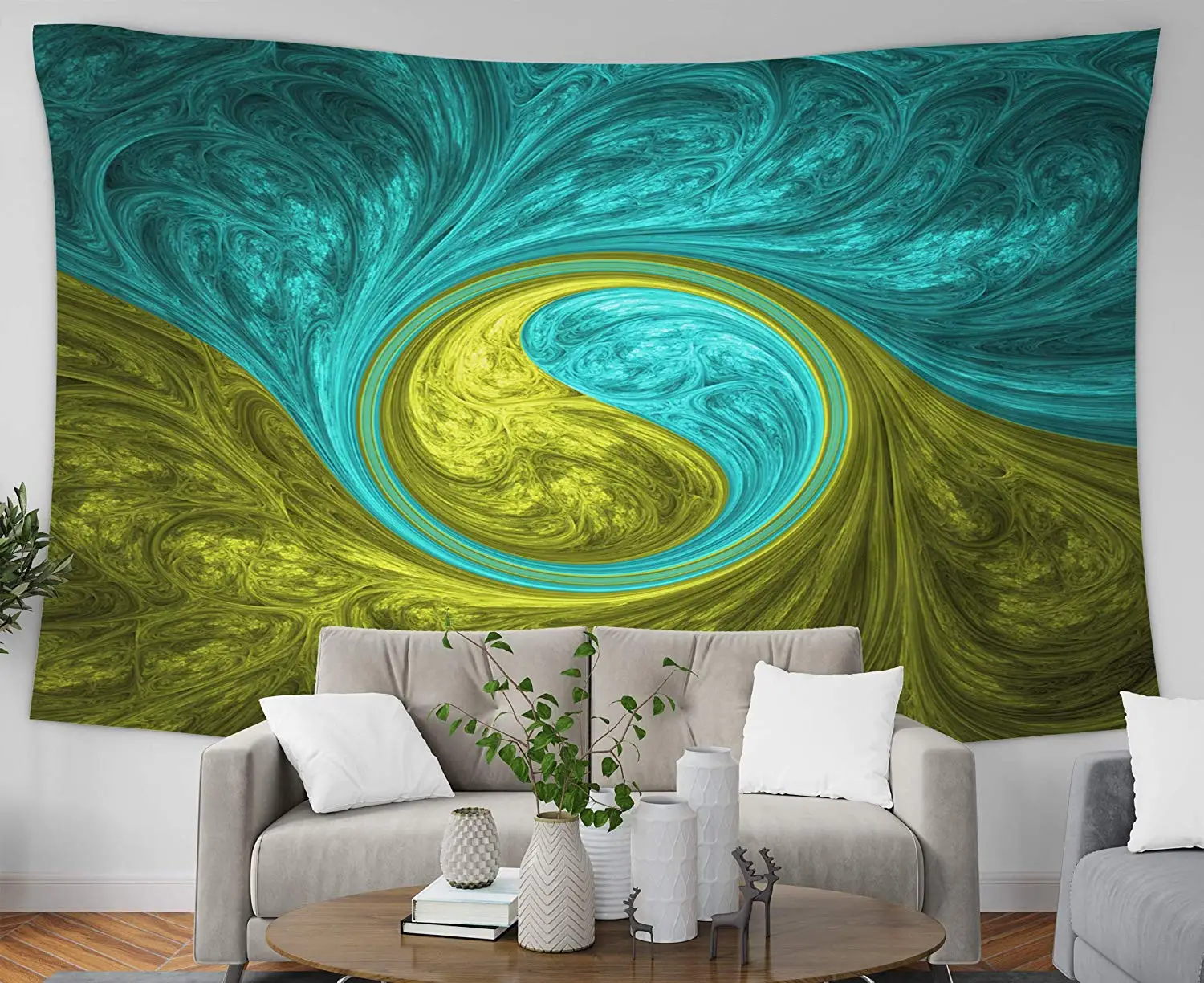 Пляжная Гобеленовая настенная абстрактная сумасшедшая Фрактальная форма как