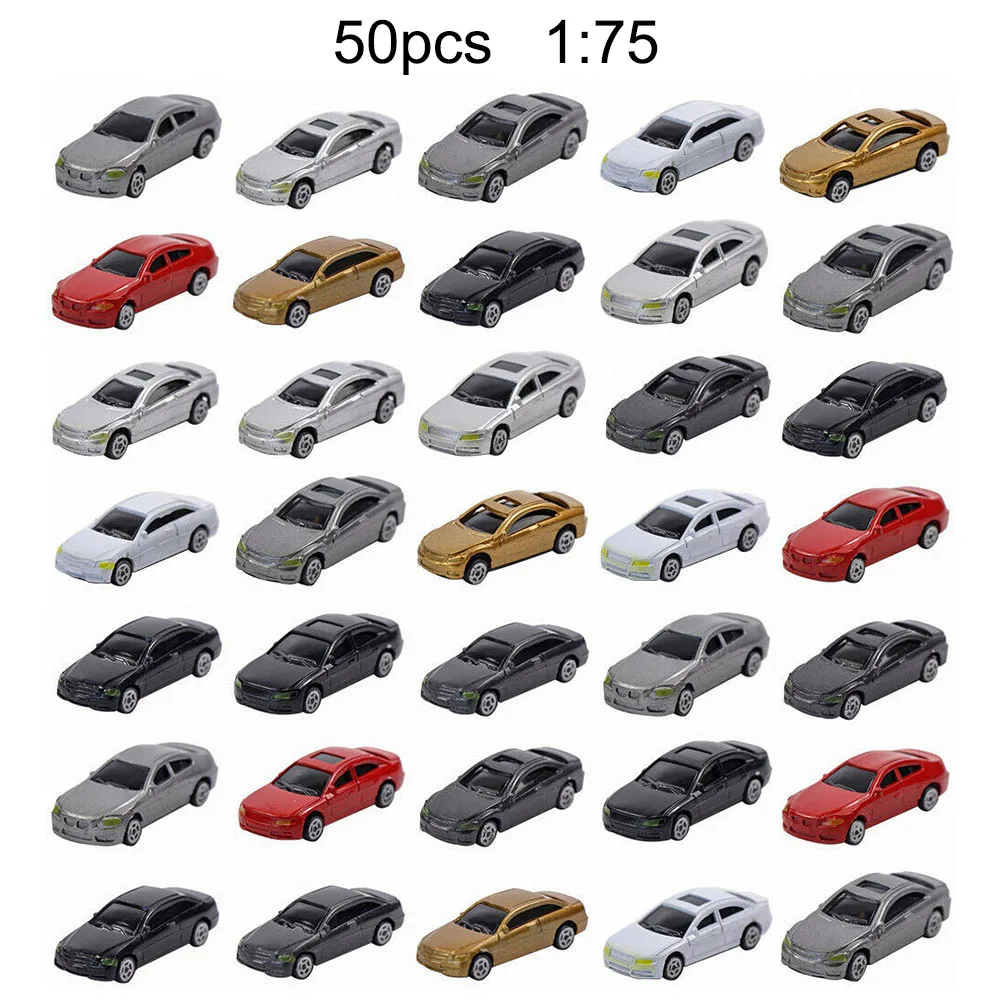 

10/50pcs 1:75 1:87 Scale Simulation Plastic Mini Car Plastic Model Car for DIY Sand Table Building Model