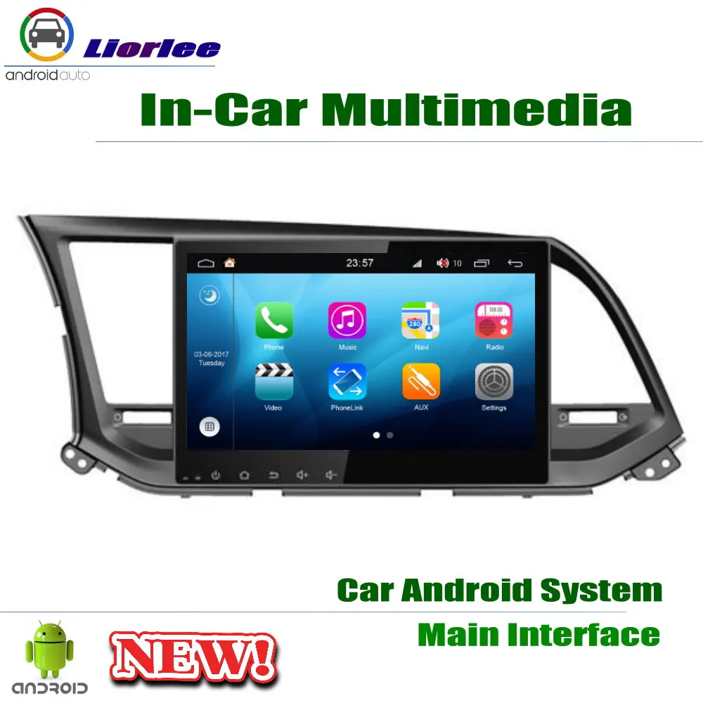 Для Hyundai Elantra 2016 ~ 2019 GPS навигатор Carplayer Android RockChip PX5 1080P 10 1 &quotHD IPS LCD экран радио