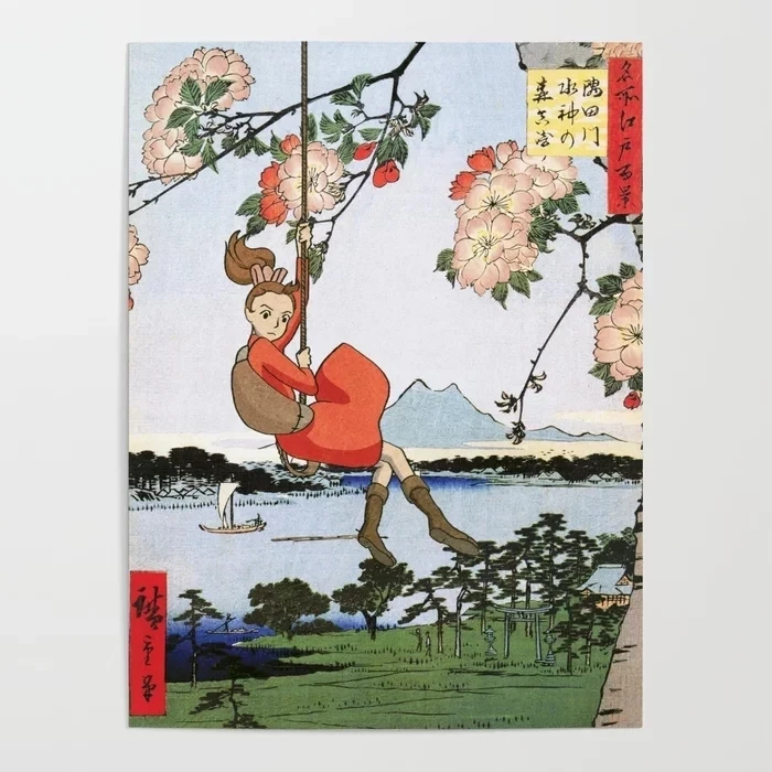 

Hd Prints Arrietty Landing Wall Art Modular Painting Pictures Canvas Poster Japanese Vintage Home Decoration Bedside Background
