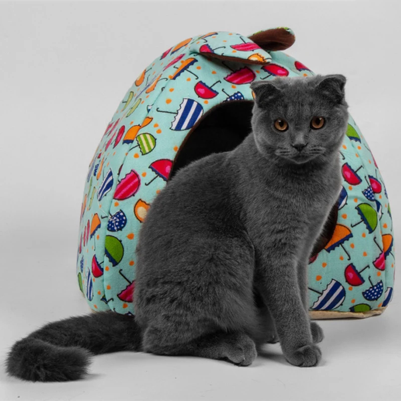 

Yurt Pet Tent Dog House Warm Cats Cage Puppy Teepee Anti-Slip Dogs Bed Washable Cat Nest Dog Kennel Pets Cushion домик для собак