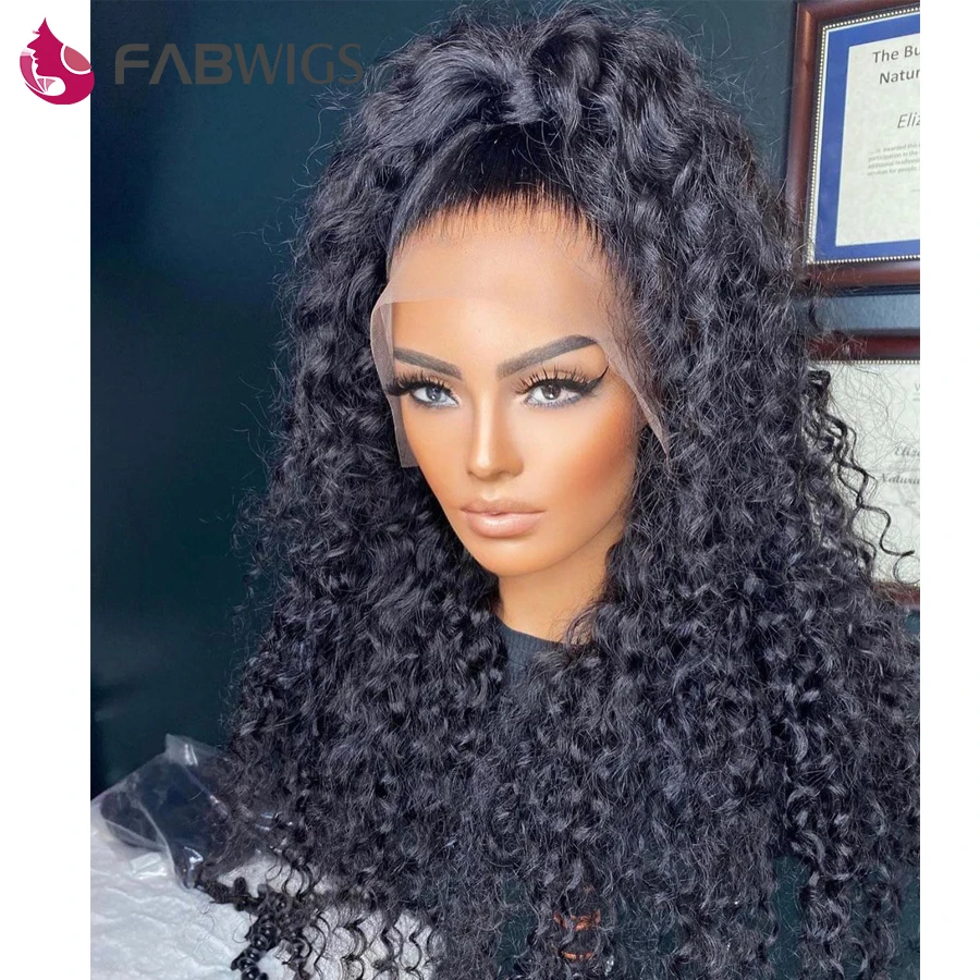 Fabwigs 13x6 глубокая часть парик фронта шнурка предварительно сорвал бразильские