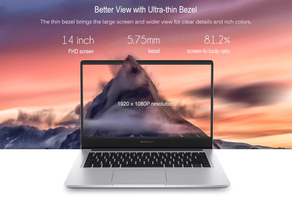 Xiaomi Redmibook 14 дюймовый ноутбук Intel Core i5-10210U четырехъядерный NVIDIA GeForce MX250 8 ГБ 512 ГБ SSD DDR4 Win10 ультратонкий ноутбук