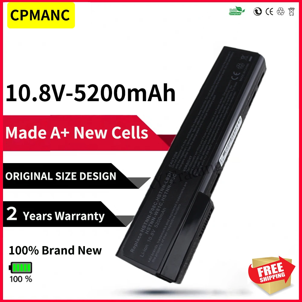 Bateria 5200mah Célula para hp Elitebook 8460p 8460w 8470p 8470w 8560p 8570w 8570p 6360b 6460b Cc06 Cc09 Cc06xl Hstnn-cb2f Baterias p/ laptop