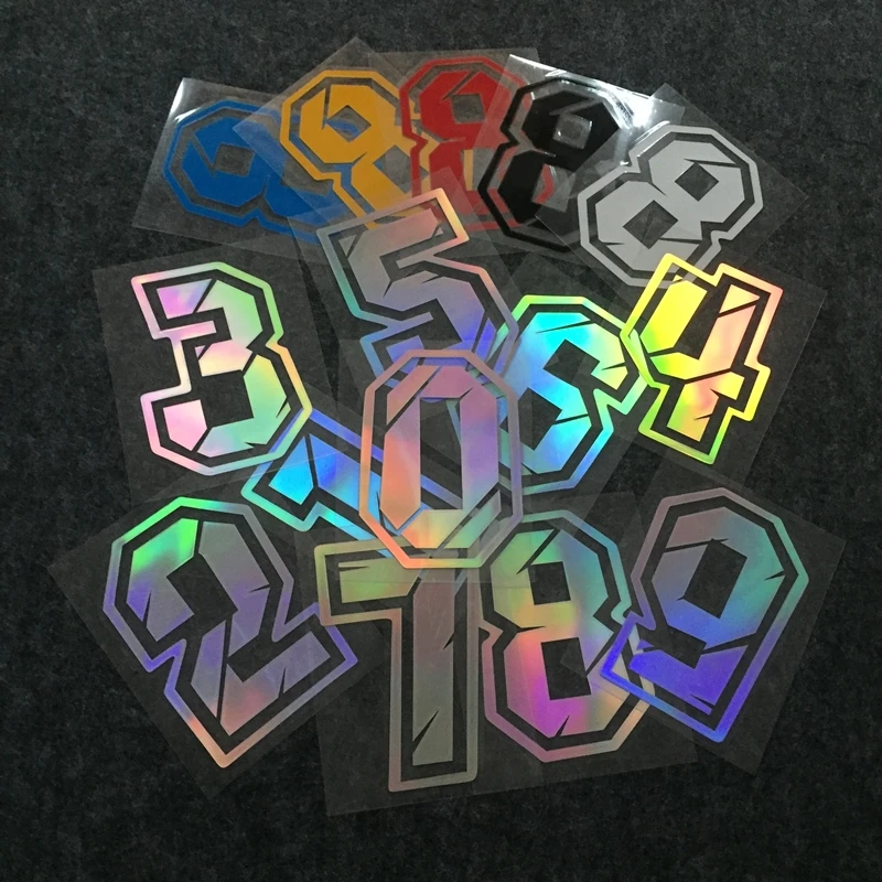 Арабскими цифрами декоративные Пастер гоночного автомобиля мотоцикла стикеры