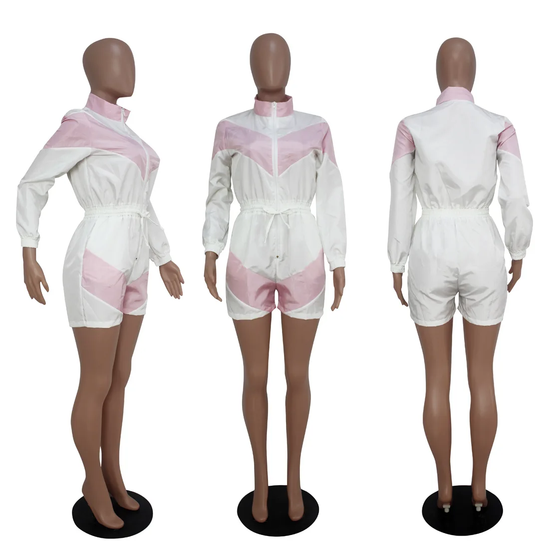 Playsuits and Jumpsuits 2020 Women Summer Romper Pajamas Playsuit Short Overalls Bodysuit Body Suit F0545 Long Sleeve 3 Choices