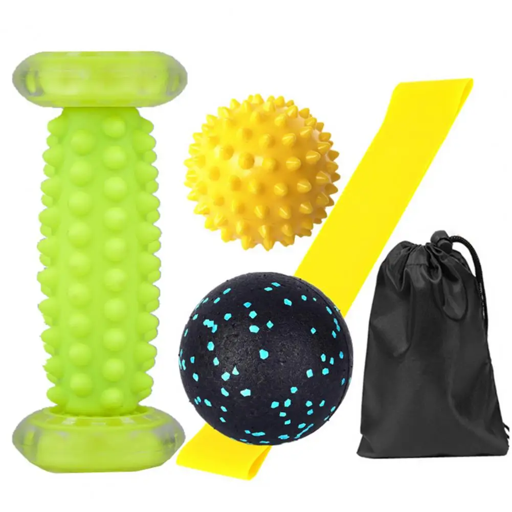 

Yoga Block Roller with Trigger Points Massage Ball Latex Belt Body Exercise Set Home Workout Exercise Equipment