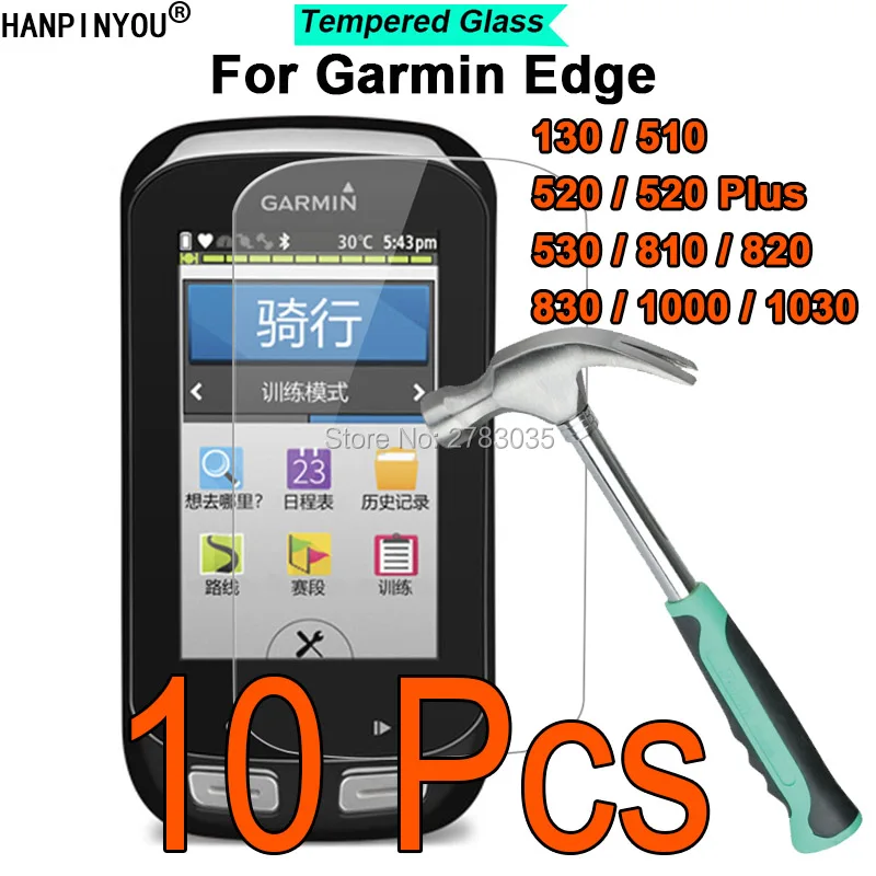 10 шт./лот для Garmin Edge 130 520 Plus 530 820 830 1000 1030 2.5D ультратонкая закаленная Защитная