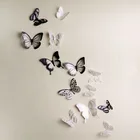 18 шт.лот 3d Наклейка на стену в виде хрустальной бабочки красивые бабочки художественные наклейки домашний Декор наклейки свадебное украшение на стену