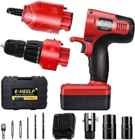 electric cordless impact wrench 12 20v impact gun driver kit with 2 speed lithium ion battery portable carry case tool set