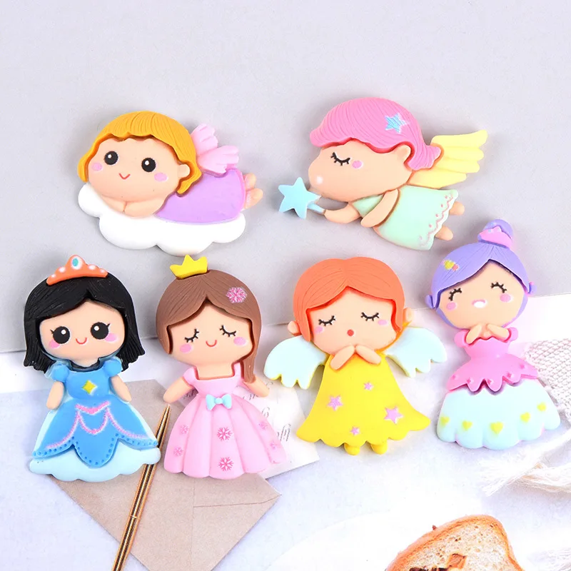 

Kawaii, большие размеры, для девочек, принцесса ангела, полимерные, с плоской спинкой, банты для волос, принадлежности для изготовления головны...