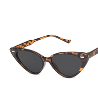 retro leopard print cat eye ladies sunglasses black round plastic mens sun glasses fashion trend driving glasses uv400