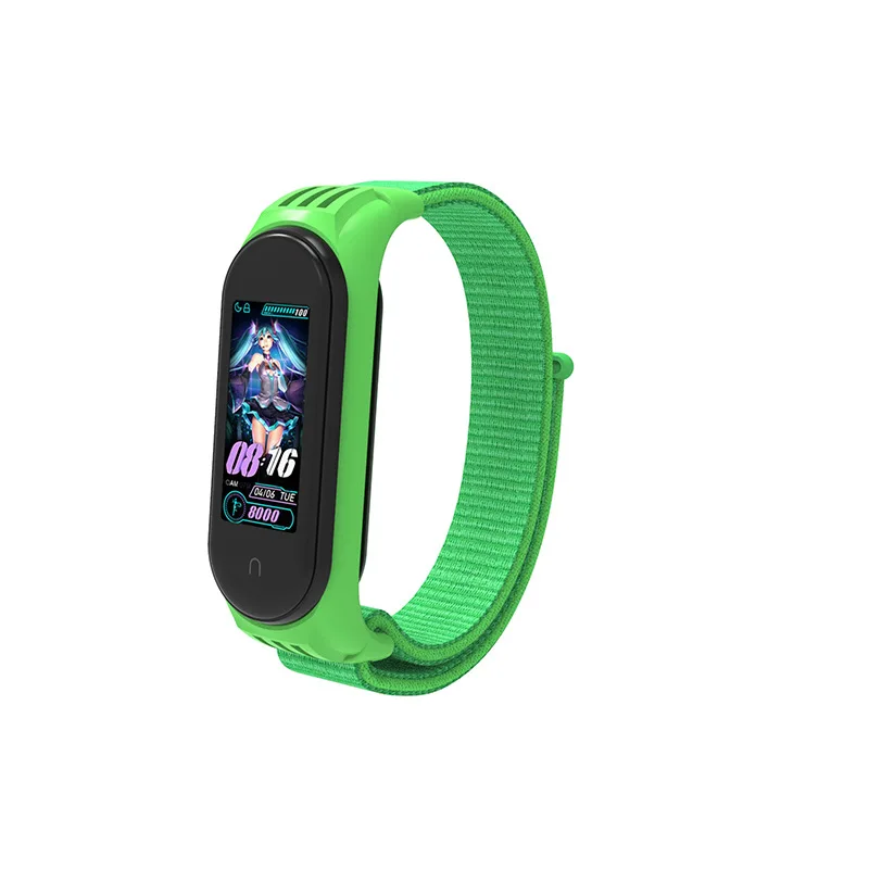 

Fit for Mi Band 5/5NFC Wristband Nylon Fabric Loop Replacement Strap Watchband