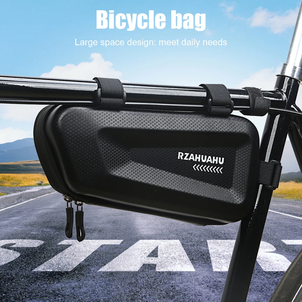 

Hard Shell MTB Bike Triangle Bag Waterproof Lengthened Magical Tape Band Mountain Road Bicycle Frame Bag Cycling Pouch