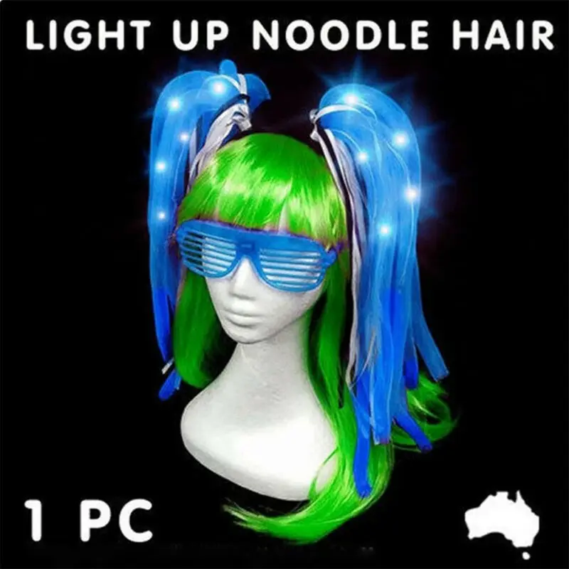 1 шт. красочные светодиодный парики светящаяся вспышка заколка для косы