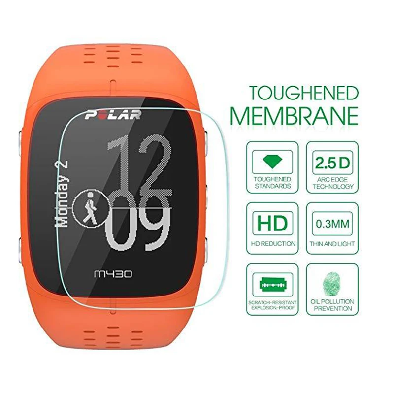 Прозрачная защитная пленка из закаленного стекла для умных часов Polar M400 M430 -