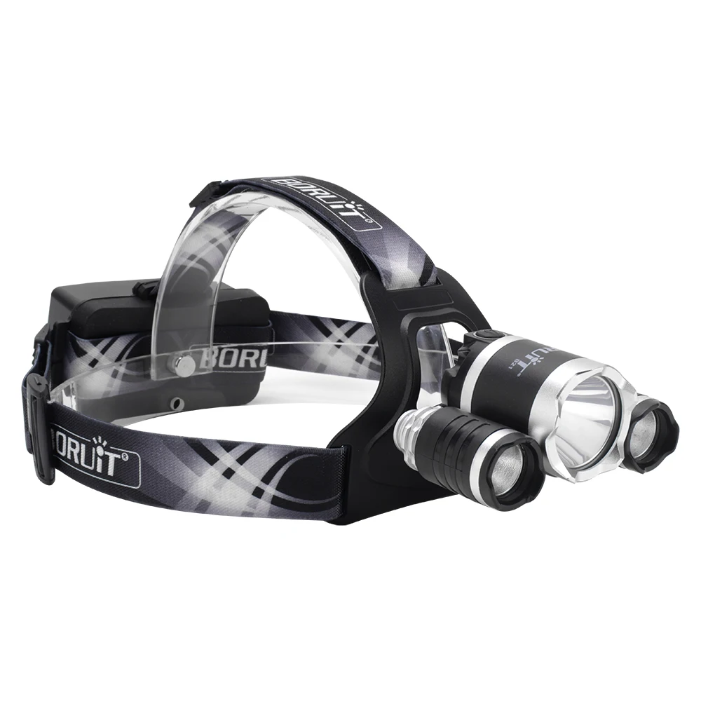 BORUiT B21 XM L2 XPE светодиодный налобный фонарь 3000LM 4 режимный мощный с аккумулятором
