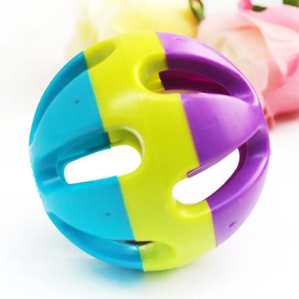 

Pet Playing Ball Ball Shape Durable Colorful Cats Playing Ringing Ball for Chewing