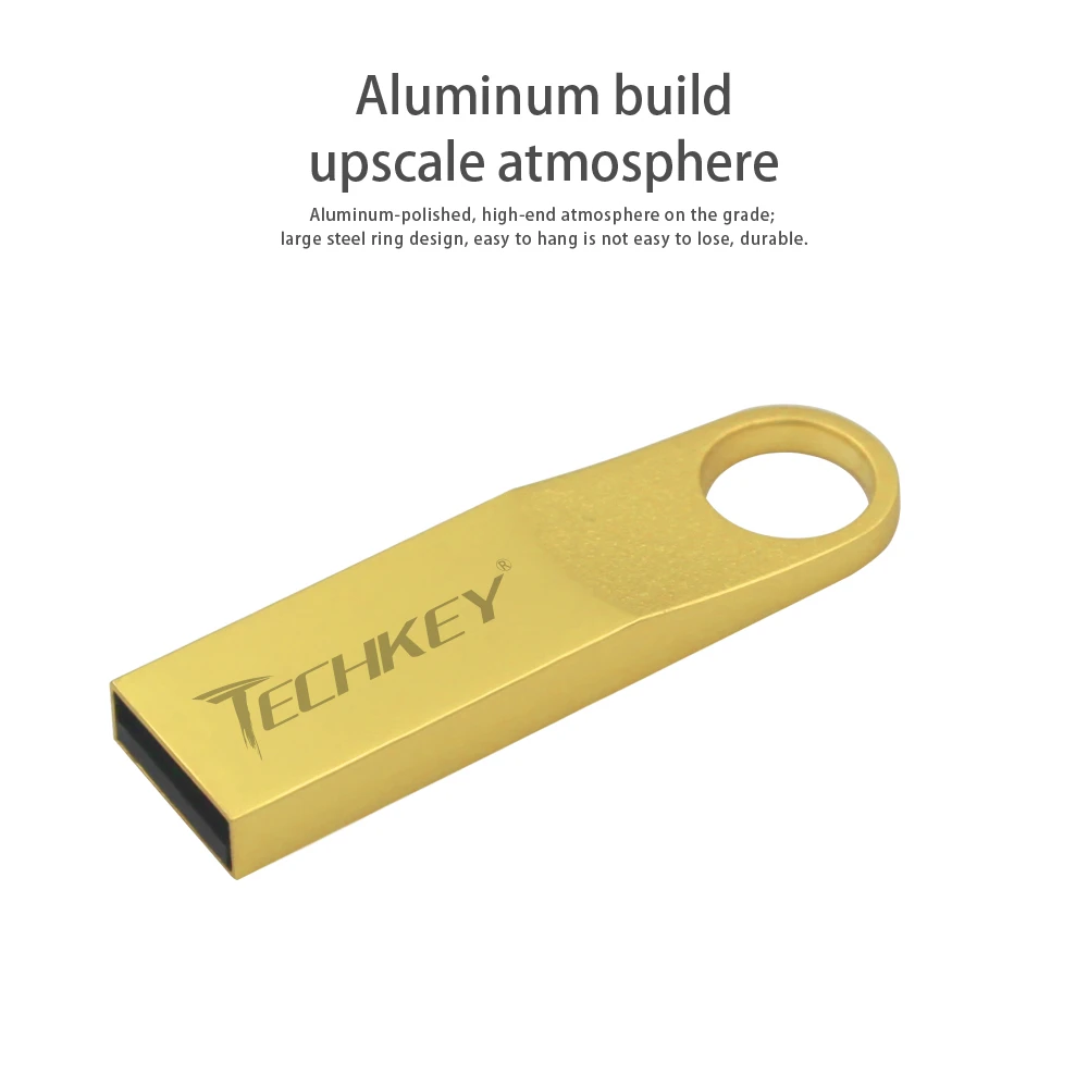 Usb флеш накопитель TECHKEY новый водонепроницаемый 64 ГБ 32 16 8 4 серебристая флешка u
