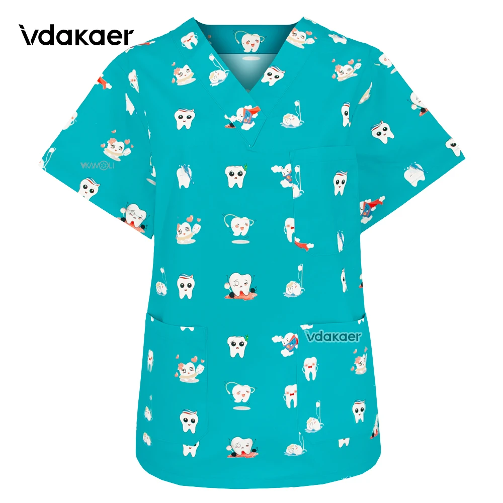 Высококачественный хлопковый скраб-топ с коротким рукавом комбинезон для