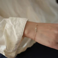 korea hollow zircon flower bracelet 925 sterling silver plating 14k gold bracelet for women temperament jewelry gift