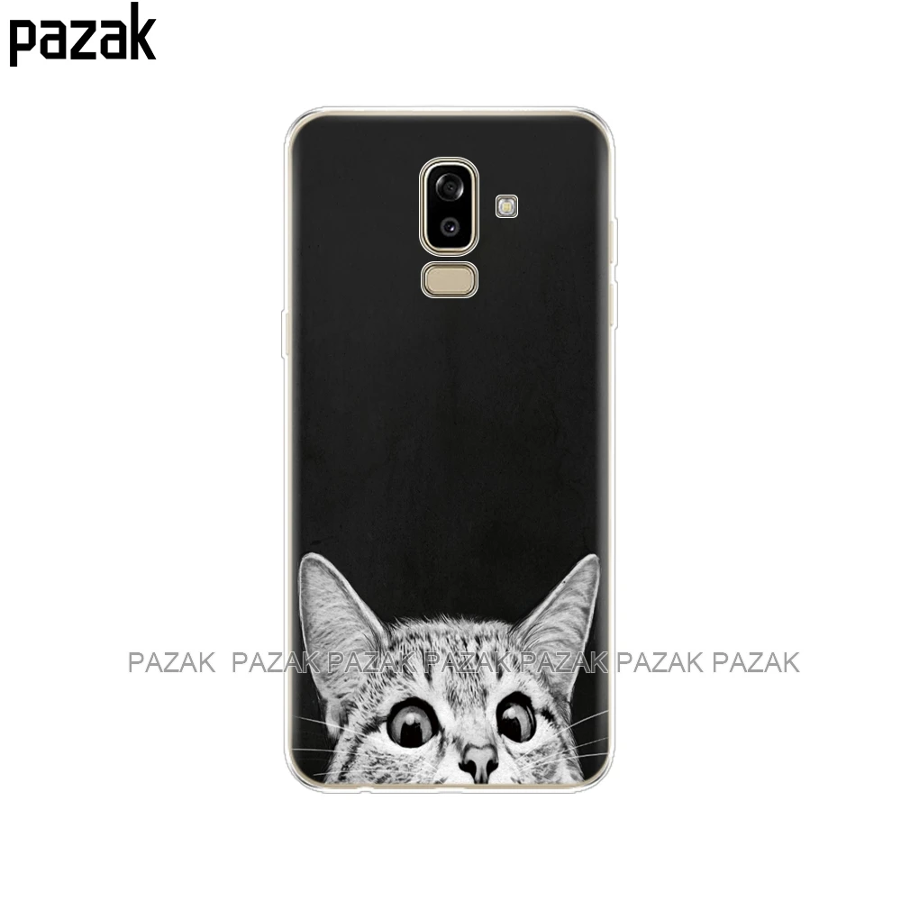 Силиконовый чехол для Samsung Galaxy J8 2018 мягкий из ТПУ j810 чехлы телефона | Мобильные