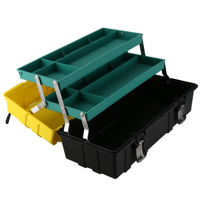 3-слойный складной ящик для инструментов 17-дюймовый Многофункциональный