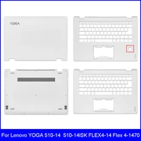 new laptop lcd back cover for lenovo yoga 510 14 510 14isk flex4 14 flex 4 1470 series palmrest bottom case a c d cover white