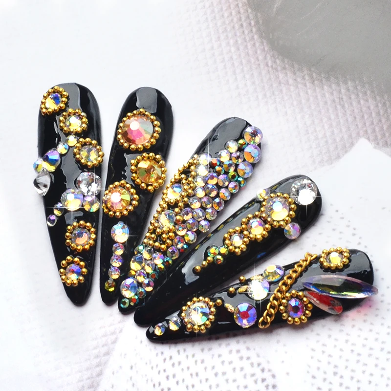 4 шт. разноцветные стразы для дизайна ногтей | Красота и здоровье
