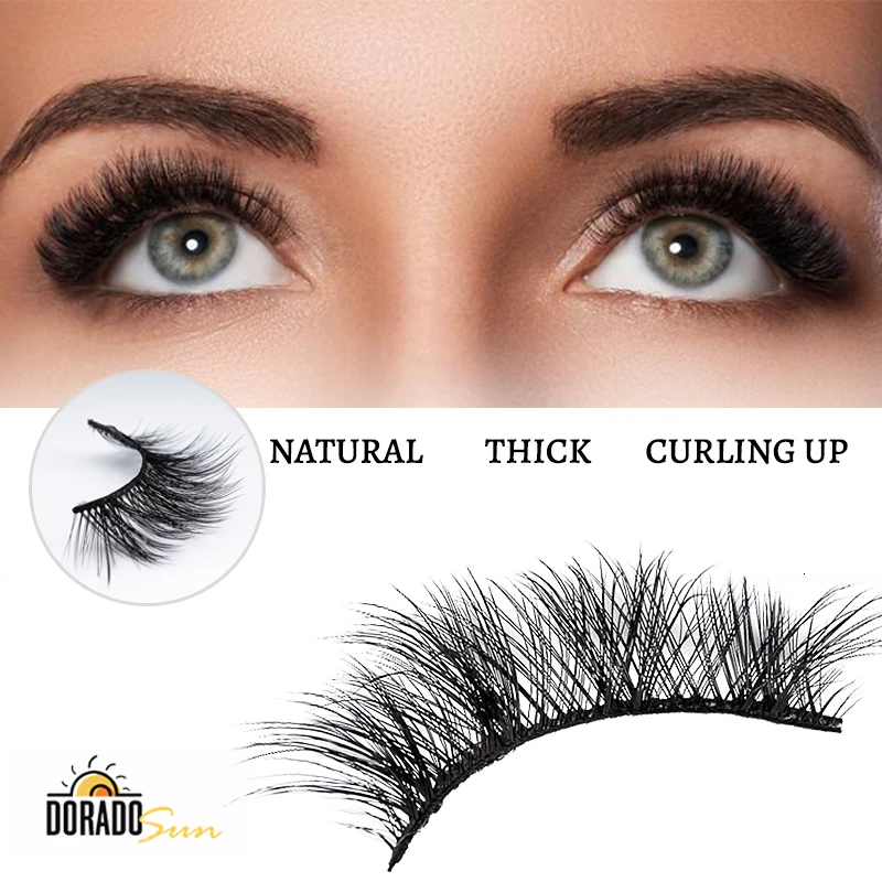 DORADOSUN 5 пар вечерние накладные ресницы из искусственной норки для салона красоты