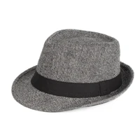 wholesale high quality classic spring and autumn panama fedora black white hats men and women jazz caps