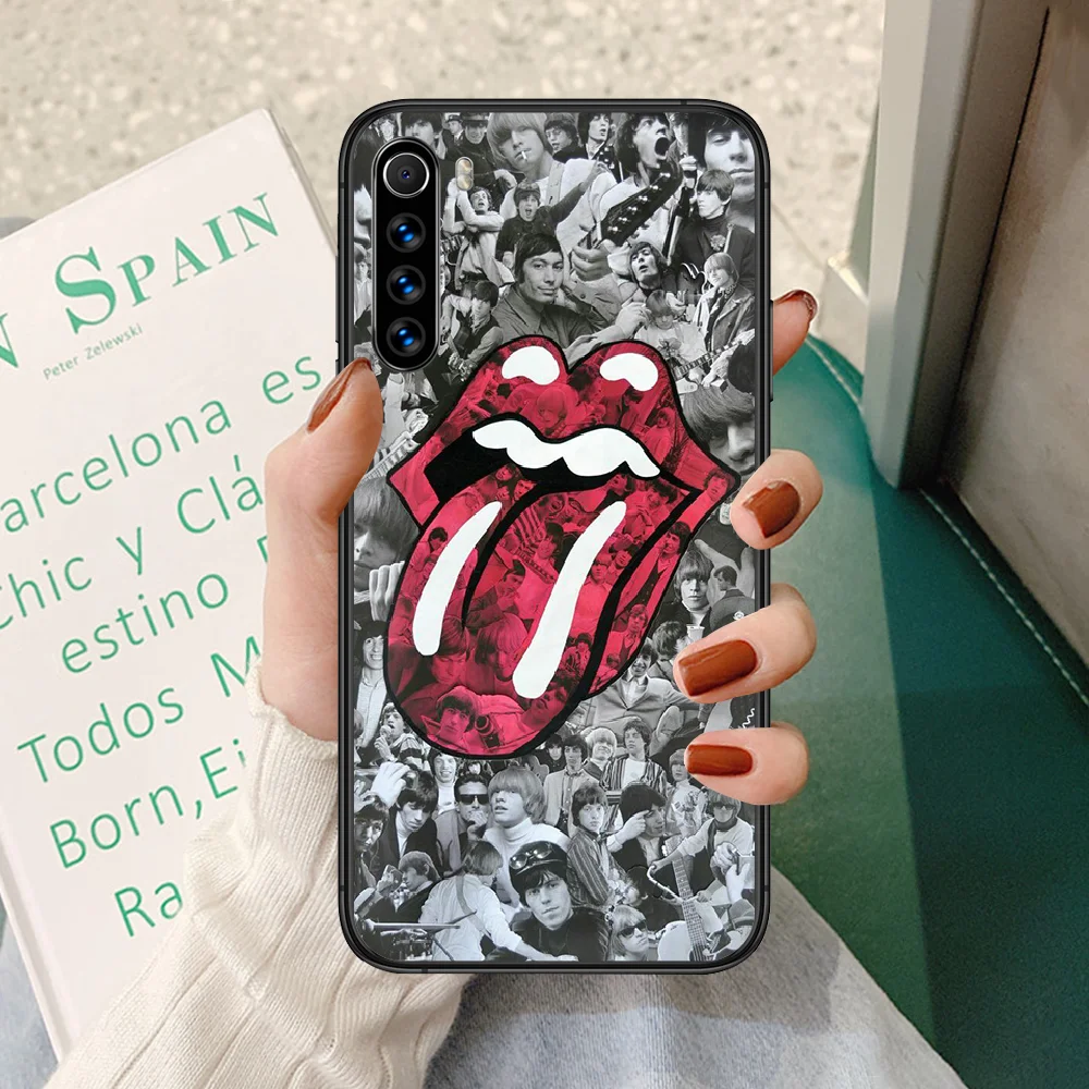 

The Rolling Stones band Lips Phone case For Xiaomi Redmi Note 4A 4X 5 6 6A 7 7A 8 8A 4 5 5A 8T Plus Pro black cell cover fashion