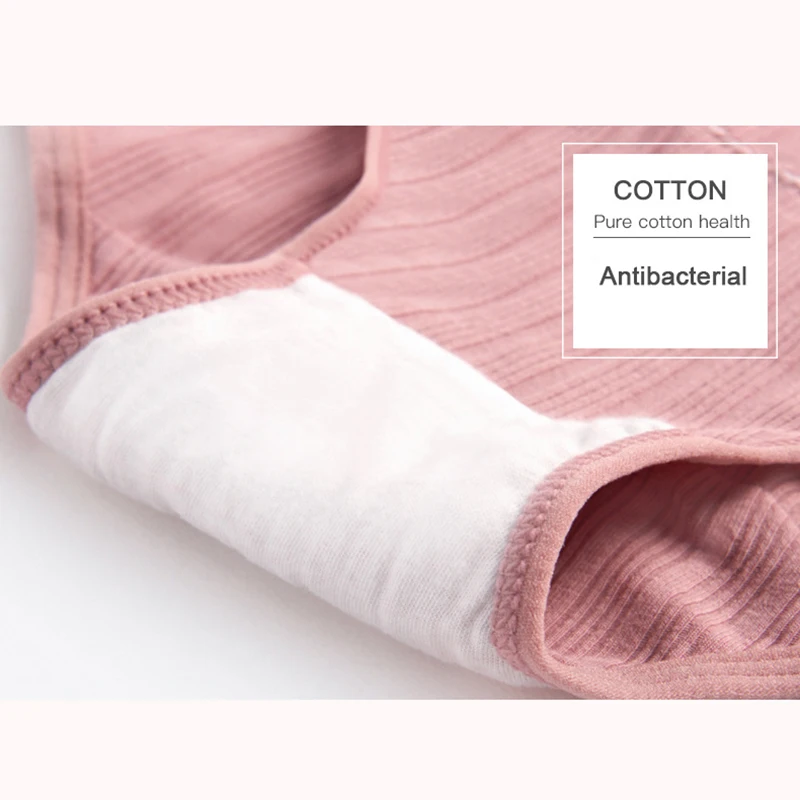 Bragas de maternidad de algod&oacute;n para mujeres embarazadas, ropa interior de vientre ajustable de cintura alta, de talla grande-4