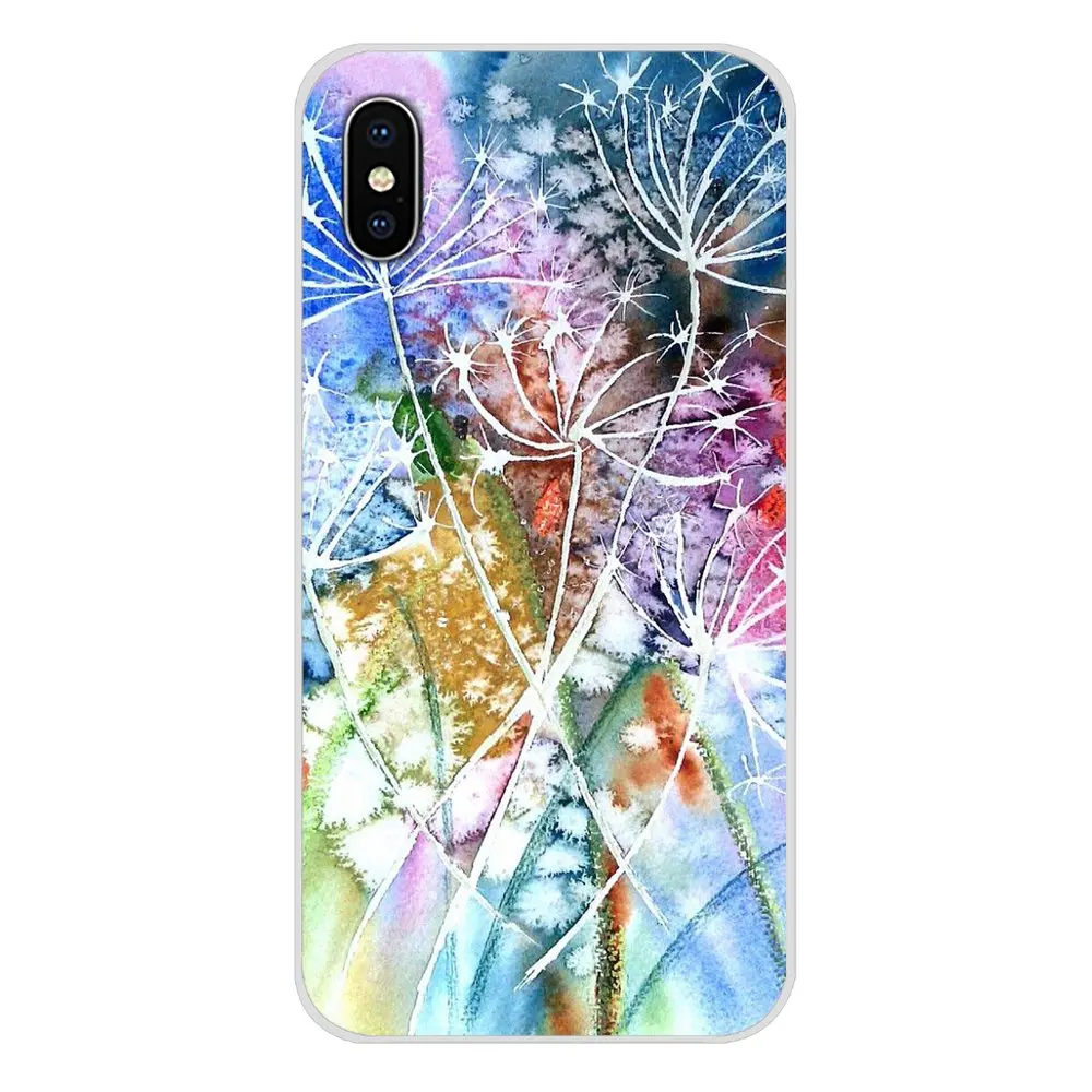 Силиконовые чехлы для телефонов samsung A10 A30 A40 A50 A60 A70 Galaxy S2 Note 2 3 большое ядро Prime акварельный Одуванчик Лотос Лаванда